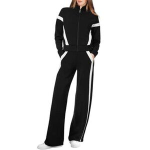 Lounge Sets for Women 2025 Sweatsuit 2 Piece Outfits Sweatshirt Wide Leg